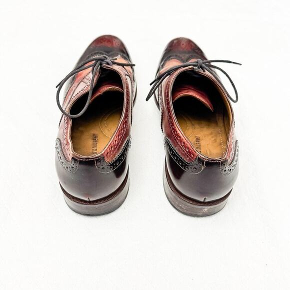Johnston & Murphy Mens Leather Oxford Wingtip Dress Loafer Shoe 15 2454 Size 9.5 main image 4